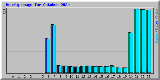 Hourly usage for October 2024