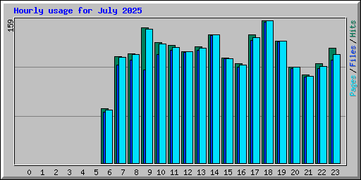 Hourly usage for July 2025