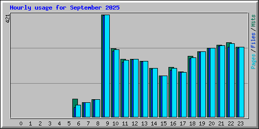 Hourly usage for September 2025