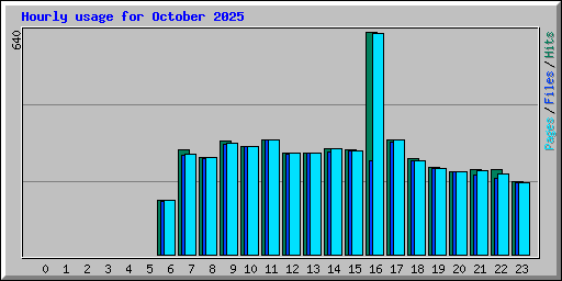 Hourly usage for October 2025
